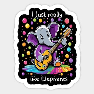 Jazzy Elephant Serenade Birthday Sticker